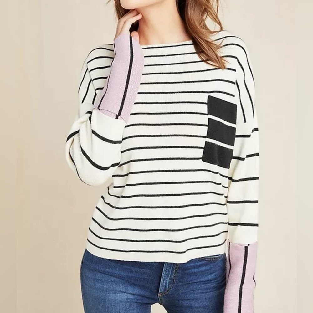 Anthropology striped sweater, small